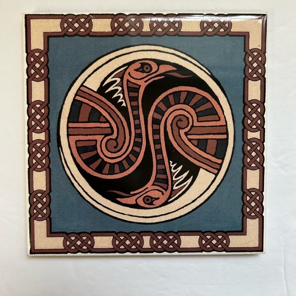 Trivet Tile with Cork Backing / set of 2 / beautiful designs